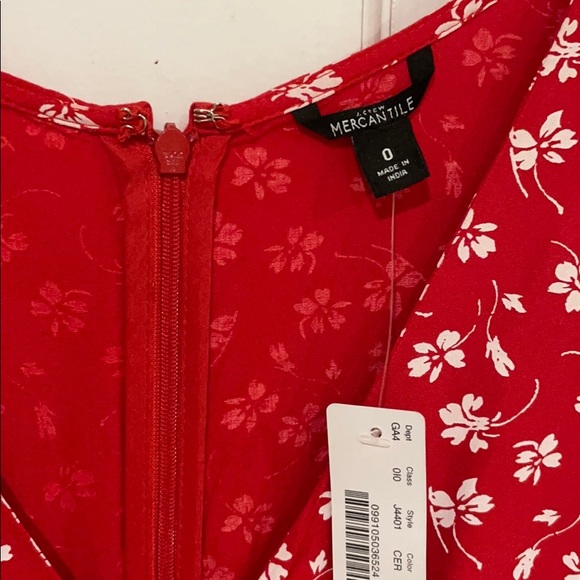 J. Crew Red Floral Wrap Dress - Picture 2 of 6